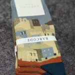 جوراب ساقدار مردانه Barcod طرح Old Town کد ۵۰۰۹ | ۱۰۰٪ پنبه