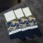 جوراب ساقدار مردانه Barcod طرح کاناگاوا کد ۵۰۰۷ | ۱۰۰٪ پنبه