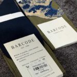 جوراب ساقدار مردانه Barcod طرح کاناگاوا کد ۵۰۰۷ | ۱۰۰٪ پنبه