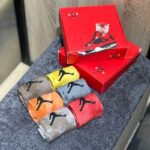 جوراب ساقدار Jordan آبرنگی کد ۵۰۱۳ | پک ۶ تایی | ۱۰۰٪ پنبه