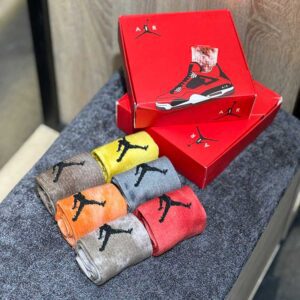 جوراب ساقدار Jordan آبرنگی کد ۵۰۱۳ | پک ۶ تایی | ۱۰۰٪ پنبه