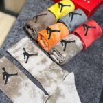 جوراب ساقدار Jordan آبرنگی کد ۵۰۱۳ | پک ۶ تایی | ۱۰۰٪ پنبه