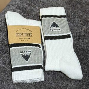 جوراب کف حوله‌ای گلدوزی Burton برند Optimist کد 5011 | مخصوص پیاده‌روی و ورزش