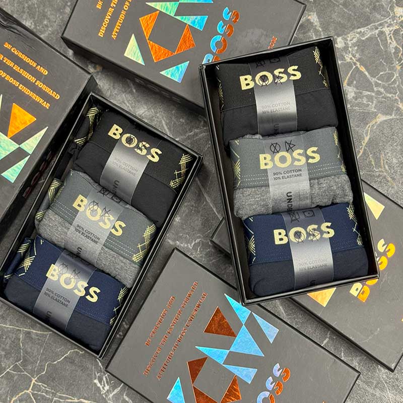 شورت نیم پا مردانه مدل Boxer Brief برند BOSS با کش پهن – راحتی و کیفیت