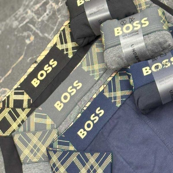 43 شورت نیم پا مردانه مدل Boxer Brief برند BOSS با کش پهن – راحتی و کیفیت
