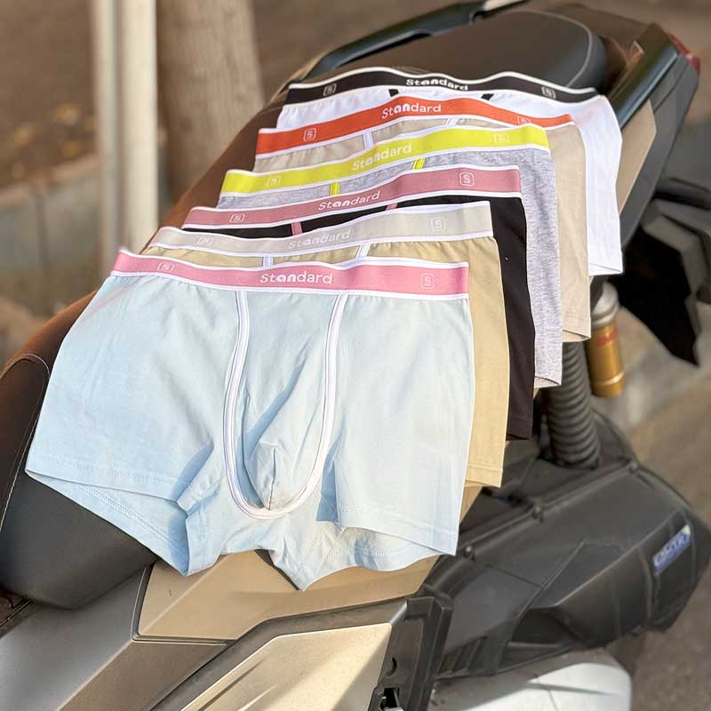 شورت نیم پا مردانه Boxer Brief برند Yashen شش رنگ با جنس ۹۰٪ کتان و ۱۰٪ اسپاندکس