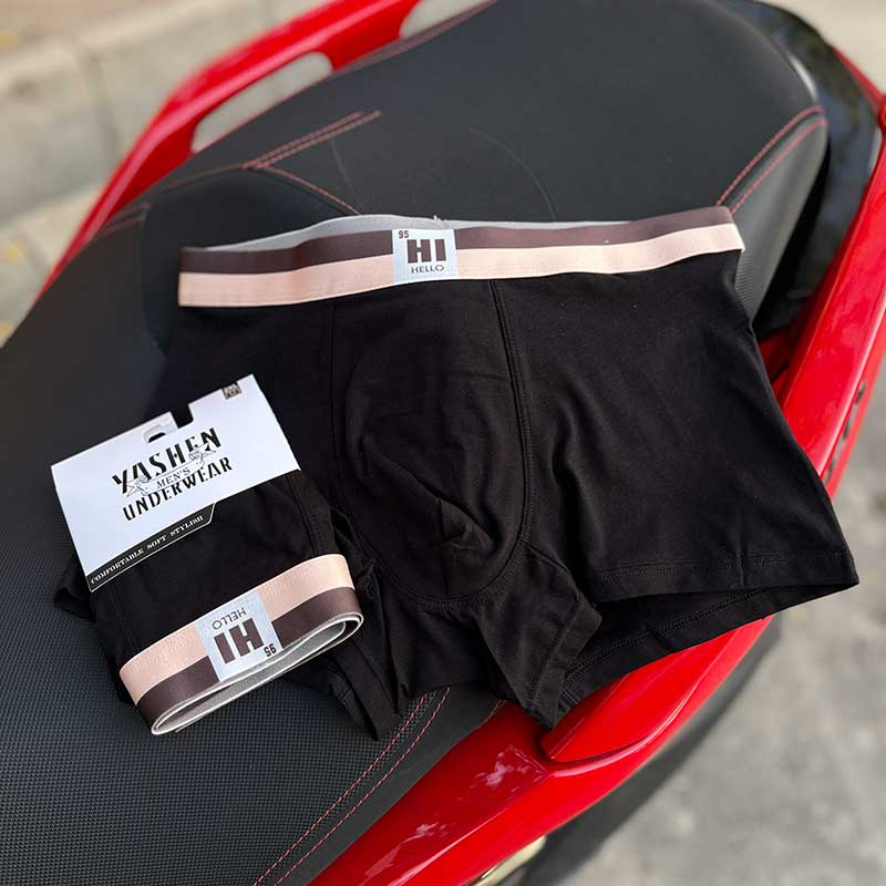 شورت مردانه یاشن مدل Hi Hello کد 363L | نیم‌پا ترانک نخ خالص