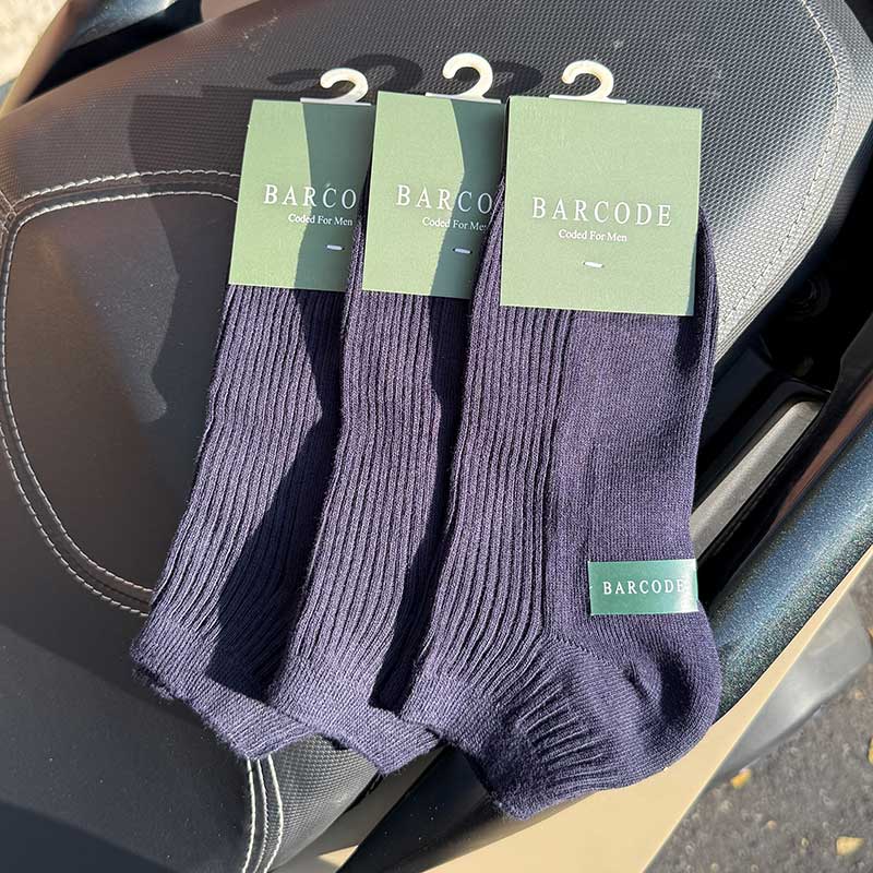 جوراب مچی سه‌پاشنه جناقی سبز سدری برند Barcod کد 9003