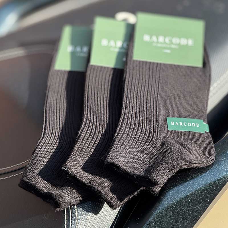 جوراب مچی برند Barcod مدل رو پا کبریتی مشکی کد 9002