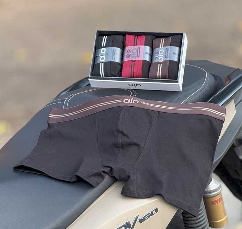 شورت نیم‌پا مردانه ALO مدل Boxer Brief | پارچه پنبه‌ای با کشسانی بالا (001)