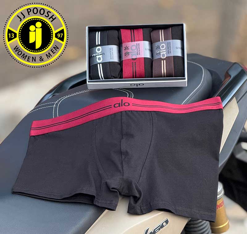 شورت نیم‌پا مردانه ALO مدل Boxer Brief | پارچه پنبه‌ای با کشسانی بالا (001)