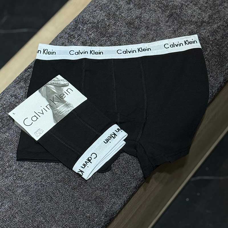 شورت نیم‌پا Calvin Klein Master کد 045 | ۱۰۰٪ پنبه، کش سفید اصلی