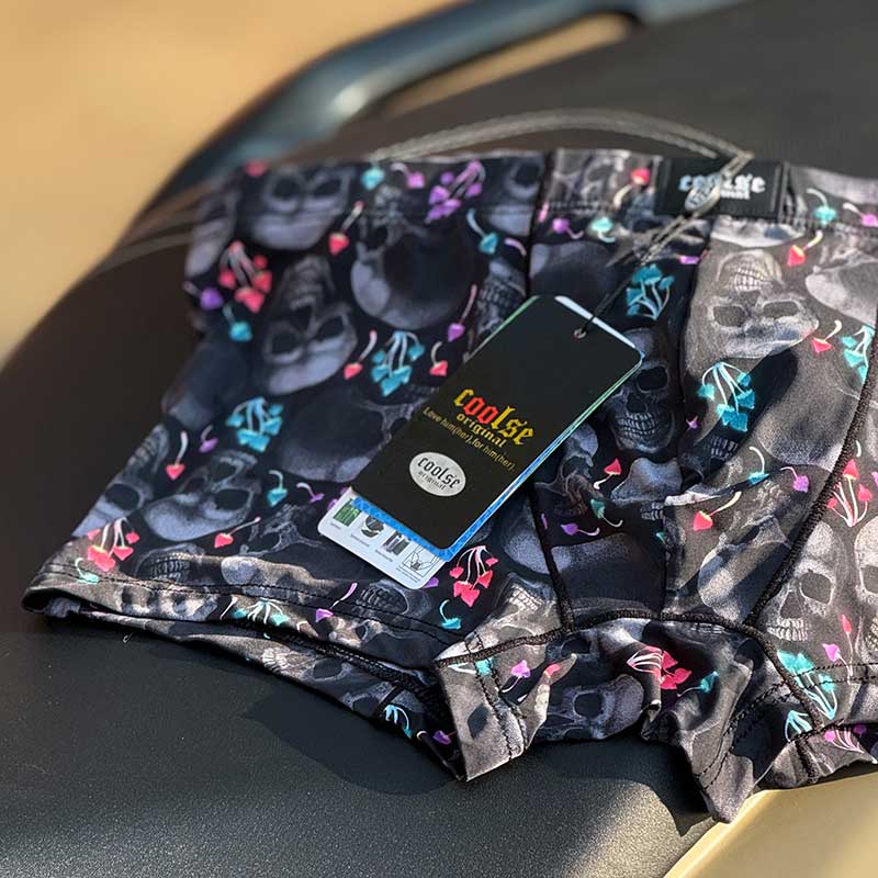 شورت پادار طرح Bloom Skull برند Coolse مدل 18010 نخ گیاهی