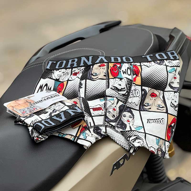 شورت پادار مردانه تورنادو Tornado طرح Boom Girl – ۱۰۰٪ پنبه، ساخت ترکیه 033