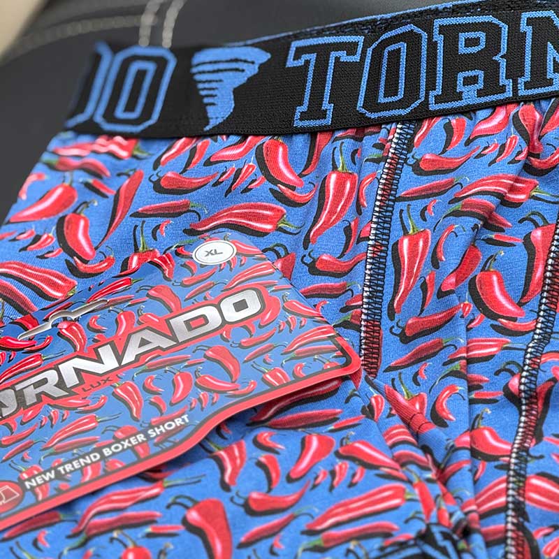 174 شورت پادار مردانه تورنادو Tornado طرح فلفل 🌶️ – ۱۰۰٪ پنبه، ساخت ترکیه 031