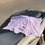 شورت نیم‌پا لیزری برند یاشن کد 038 | جنس سلولزی ورزشی | استر سوزنی چاپ نصفه