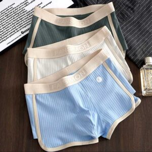 شورت نیم‌پا مردانه کبریتی نوار‌دار دهه ۸۰ کد ۰۳۹ | نخ پنبه، استایل نوستالژی