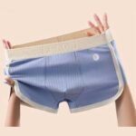 شورت نیم‌پا مردانه کبریتی نوار‌دار دهه ۸۰ کد ۰۳۹ | نخ پنبه، استایل نوستالژی