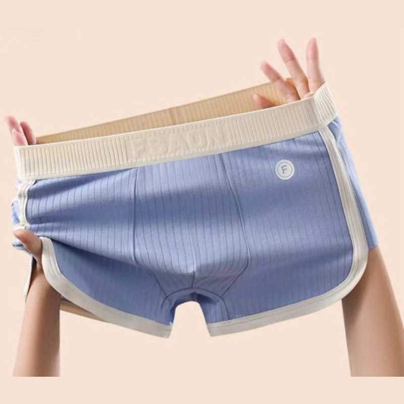 شورت نیم‌پا مردانه کبریتی نوار‌دار دهه ۸۰ کد ۰۳۹ | نخ پنبه، استایل نوستالژی