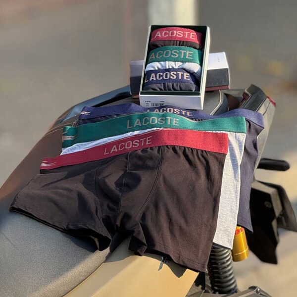شورت Lacoste Master Trunk پک سهتایی – کش ۵ سانت – پنبه و اسپاندکس 022