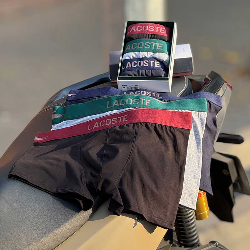 شورت Lacoste Master Trunk پک سه‌تایی  – کش ۵ سانت – پنبه و اسپاندکس  022