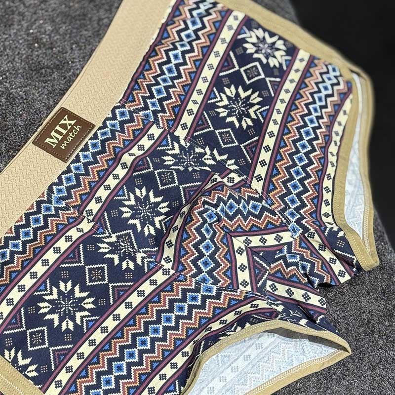 شورت نیم‌پا سرخپوستی Mix Match بغل چاک‌دار کد ۰۵۷ | ۱۰۰٪ پنبه | ۴ رنگ