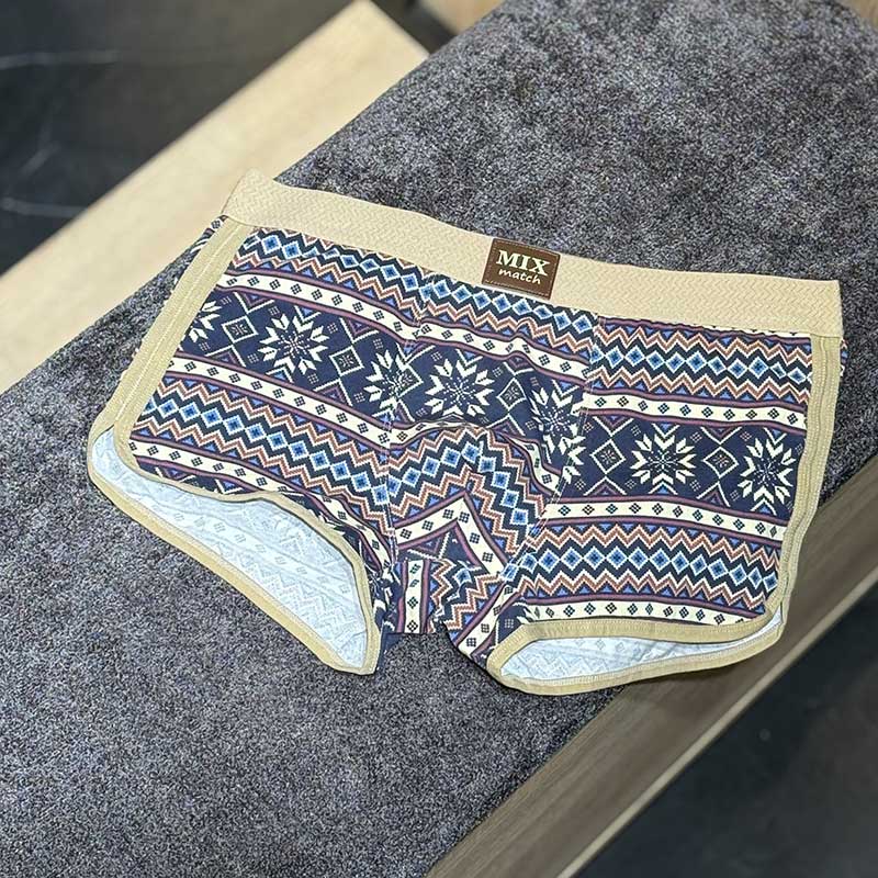 شورت نیم‌پا سرخپوستی Mix Match بغل چاک‌دار کد ۰۵۷ | ۱۰۰٪ پنبه | ۴ رنگ