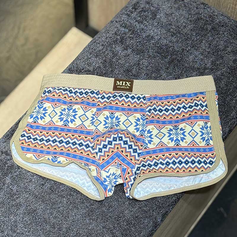 شورت نیم‌پا سرخپوستی Mix Match بغل چاک‌دار کد ۰۵۷ | ۱۰۰٪ پنبه | ۴ رنگ