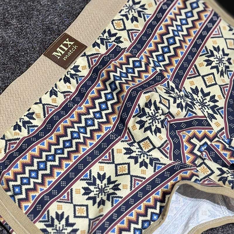 شورت نیم‌پا سرخپوستی Mix Match بغل چاک‌دار کد ۰۵۷ | ۱۰۰٪ پنبه | ۴ رنگ