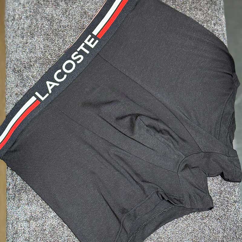 شورت نیم‌پا Lacoste یاشن کد ۰۶۴ | ۱۰۰٪ مودال | کش مشکی