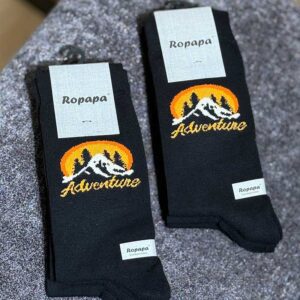 جوراب ساقدار پنبه ROPAPA مدل Adventur مشکی کد ۵۱۸ | سایز ۴۰–۴۶