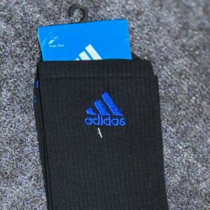 جوراب ساقدار مردانه Adidas گلدوزی آبی | پنبه/اسپاندکس | کد 5017