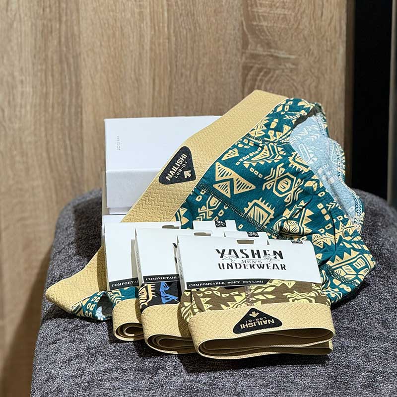 شورت اسلیپ سرخپوستی Mix Match | ۱۰۰٪ کتان | ۳ رنگ پاییزی | کد 077