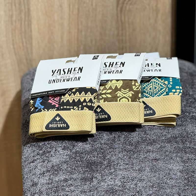 شورت اسلیپ سرخپوستی Mix Match | ۱۰۰٪ کتان | ۳ رنگ پاییزی | کد 077