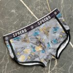 شورت نیم‌پا نوار‌دار مدل عقاب | پنبه اسپاندکس | سایز بزرگ | کد 080