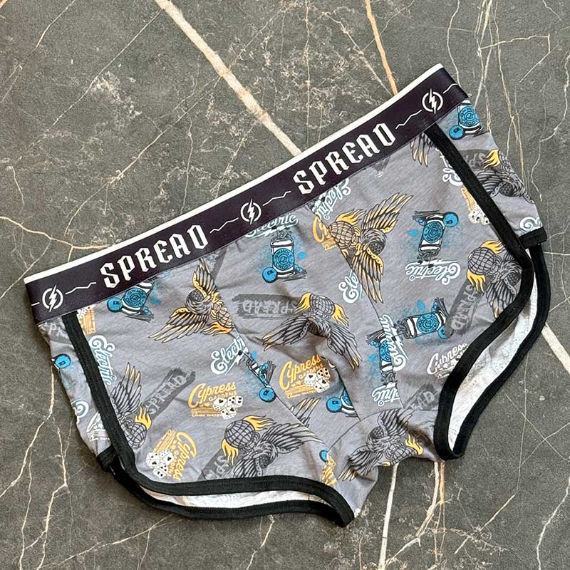 شورت نیم‌پا نوار‌دار مدل عقاب | پنبه اسپاندکس | سایز بزرگ | کد 080