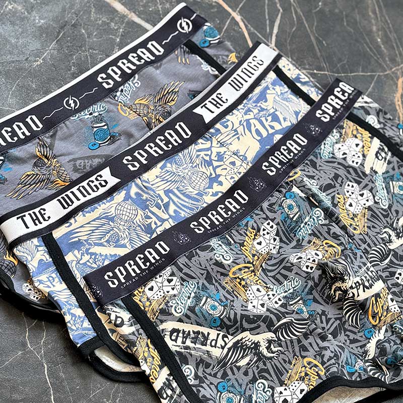 شورت نیم‌پا نوار‌دار مدل عقاب | پنبه اسپاندکس | سایز بزرگ | کد 080