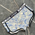 شورت نیم‌پا نوار‌دار مدل عقاب | پنبه اسپاندکس | سایز بزرگ | کد 080