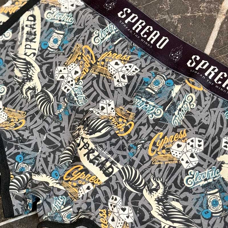 شورت نیم‌پا نوار‌دار مدل عقاب | پنبه اسپاندکس | سایز بزرگ | کد 080