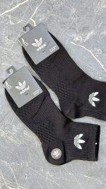 جوراب نیم ساق | گلدوزی برند آدیداس adidas | کد 5102 - تصویر 2