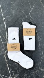 جوراب کف حوله ای گلدوزی لگو adidas برند optimist | کد 5020 - تصویر 2
