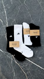جوراب کف حوله ای گلدوزی لگو adidas برند optimist | کد 5020