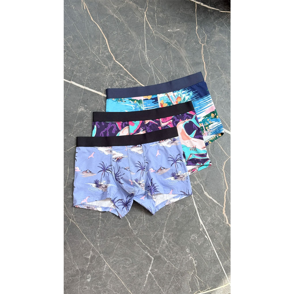 underwear-boxer099 شورت نیم پا | پک 3تایی | مدل هاوایی | کد099 - تصویر 1