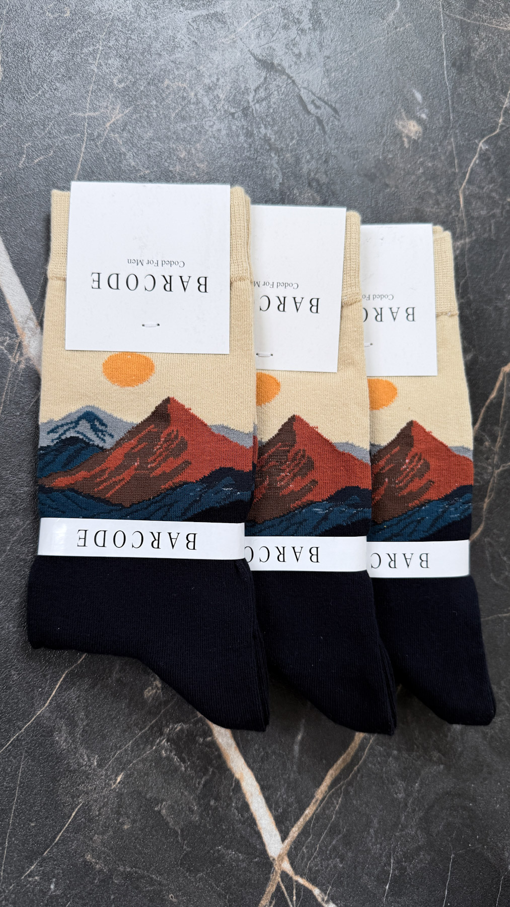 جوراب ساقدار مردانه|طرح Mountain Flight|برند بارکد|کد 5106