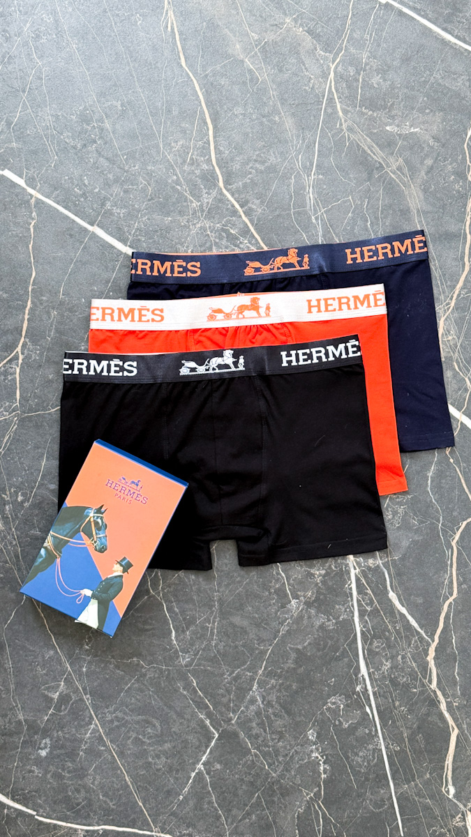 IMG_2990 شورت نیم پا مردانه هرمس HERMES |مدل کلاسیک|پک ۳ عددی|کد ۱۵۷ - تصویر 1