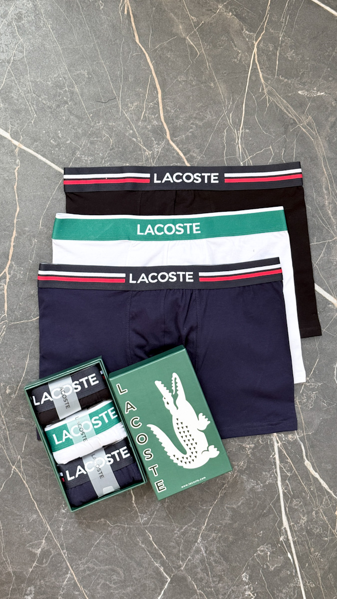 IMG_3627 شورت نيم پا مردانه|لاگوست Lacoste|مدل كلاسيك|پك ٣عددي|كد١٧٧ - تصویر 1